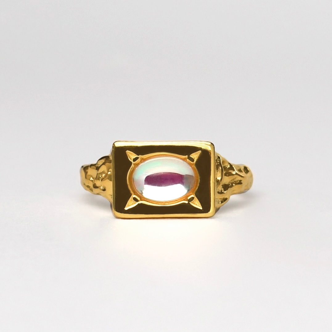 Gold Moonlit Ring
